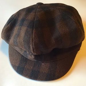 WEEKEND SALE! Burberry black and brown check wool cap